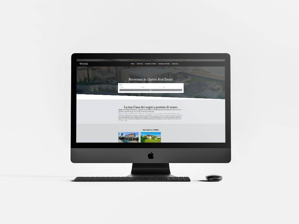 Ekaros Real Estate - Branding e Grafica realizzato da SC Web Agency