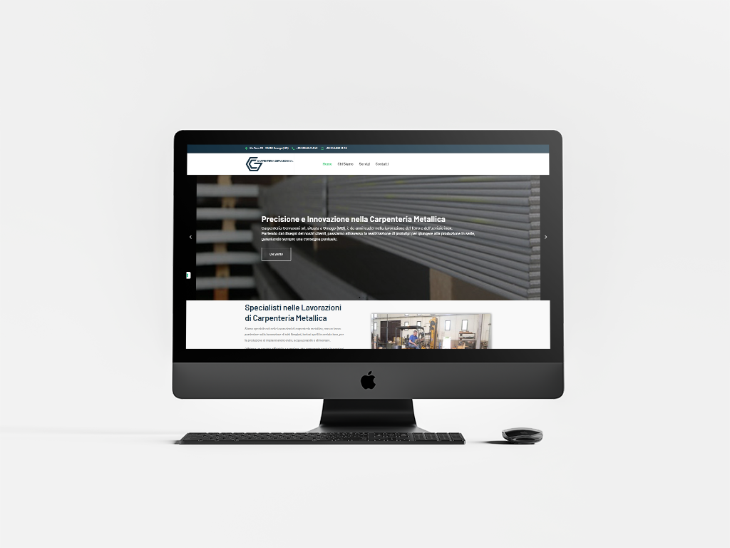 Homepage del sito Carpenteria Gervasoni Srl