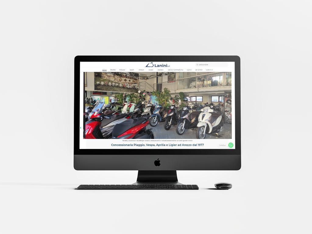 Homepage del sito ed e-commerce Lanini Srl