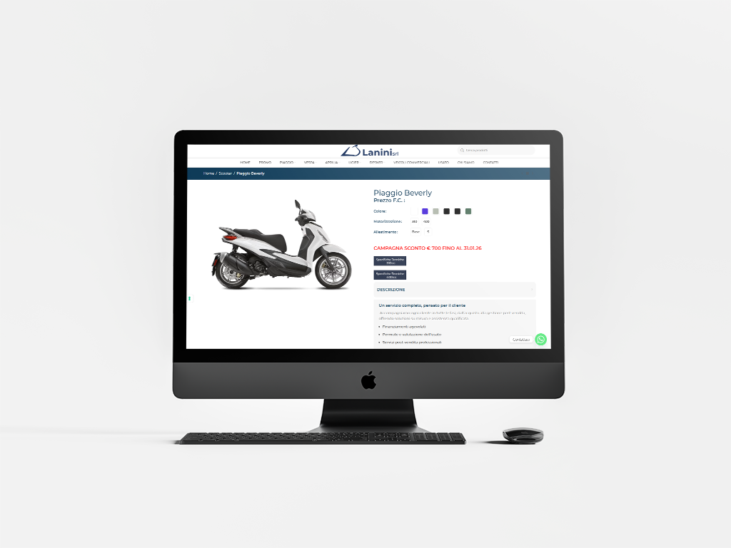 Catalogo online di moto scooter e microcar Lanini