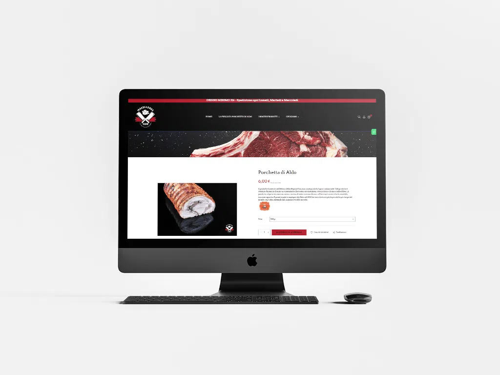Catalogo e-commerce della Macelleria Iacomoni Aldo