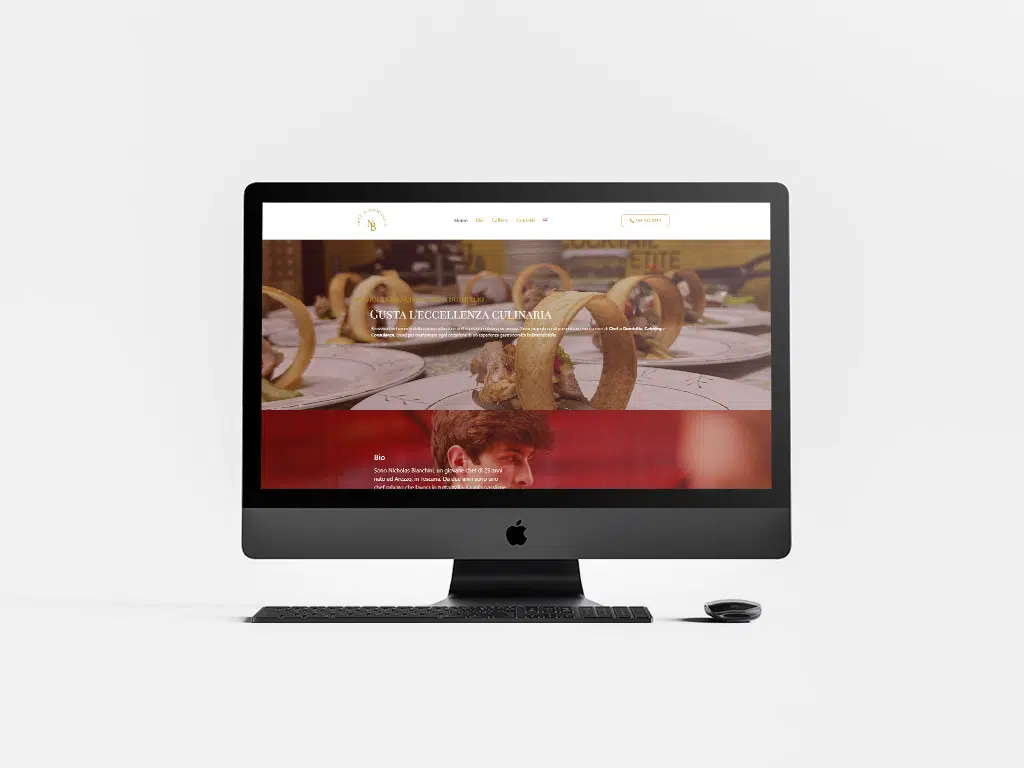 Sito web realizzato per Nicholas Bianchini Private Chef