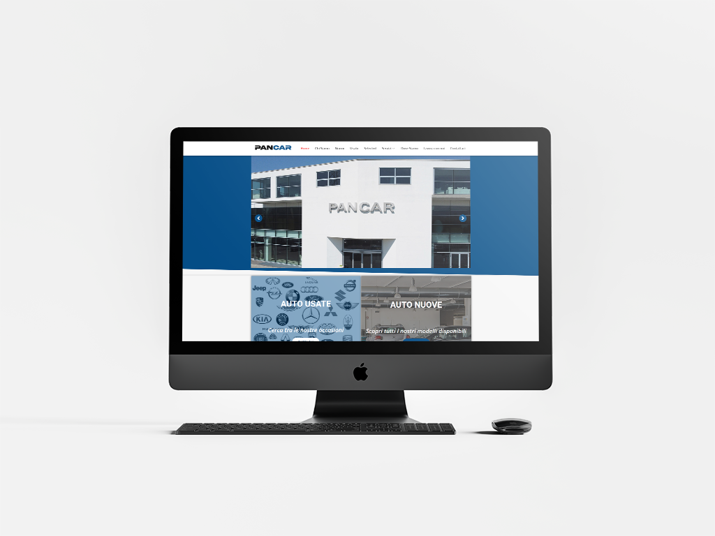 Homepage del sito Concessionario Pancar realizzato da SC Web Agency