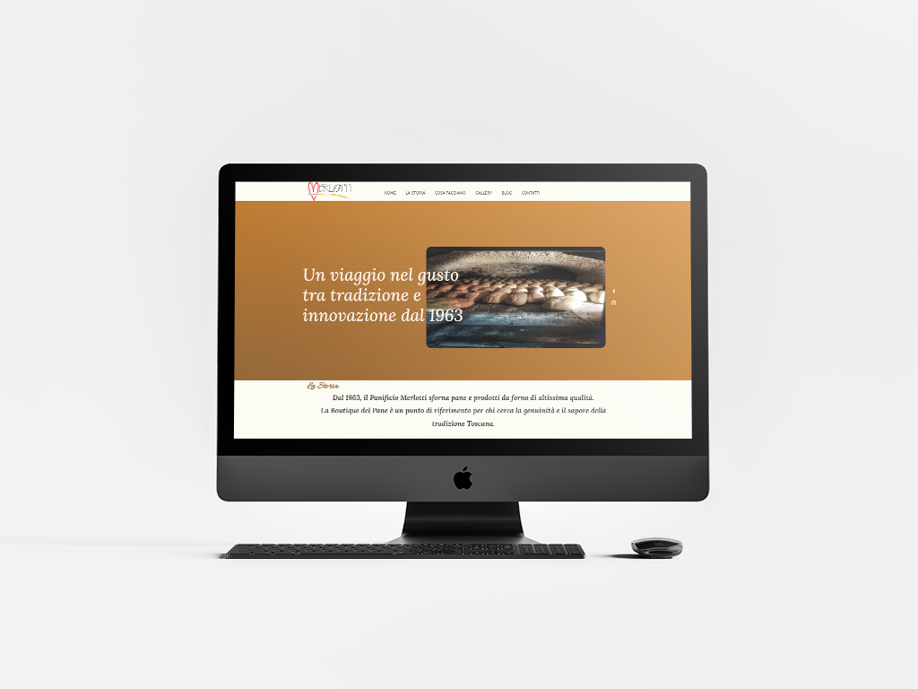 Homepage del sito Panificio Merlotti dopo il restyling