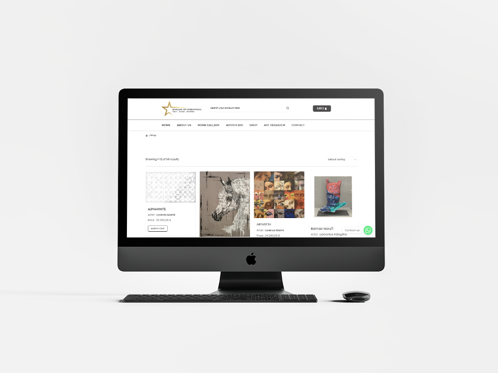 Catalogo di opere d'arte online Star Gallery realizzato da SC Web Agency